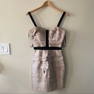 Bebe (NWT) Lucis Strips Dress XS